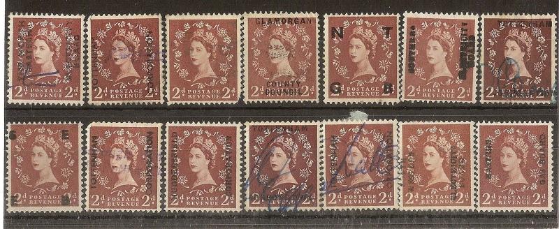 GB Wilding Overprints for National Industries & Corporations & Companies