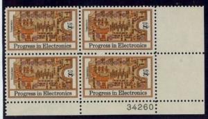 ALLY'S US Plate Block Scott #1501 8c Electronics - Transistors [4] MNH [STK]