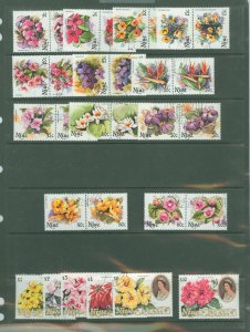 Niue #317-334 Used Single (Complete Set) (Flowers)