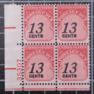 Scott J103 13 Cents Postage Due Plate Block LL 35307 MNH SCV $1.75 