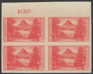 US, Scott #764, 9¢ National Parks issue,  NGASI LH,  Block of 4 , CV $8.00+