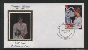 STAMP STATION PERTH Niger #944-5 CTO FDC Princess Diana Silk Cachet