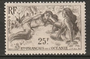 French Polynesia 1948 Sc 178 MNH** toning