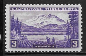 USA 800: 3c Mt. McKinley, Alaska, single, MNH, F-VF
