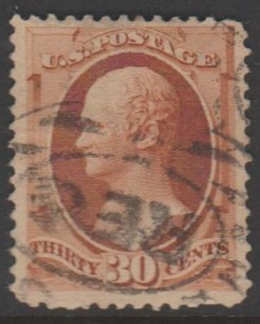 U.S. Scott #217 Hamilton Stamp - Used Single