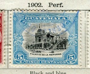 GUATEMALA; 1902 early pictorial issue fine used 5c. value