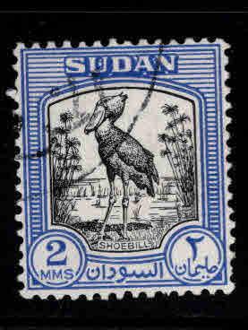 SUDAN Scott 99 Used Shoebill bird stamp 1951