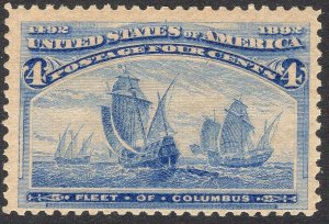 #233 F-VF MNH OG-4c COLUMBIAN SERIES-GREAT MARGINS (REM #233-6)