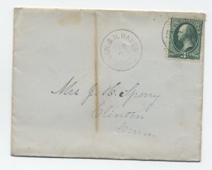 1870s N. Lon & N. Haven Agt. RR cover 3 cent banknote [y6685]