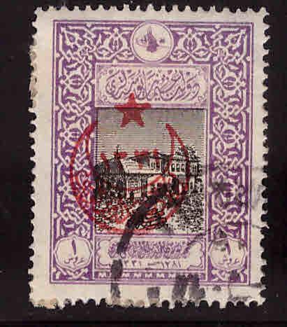 TURKEY Scott B44 Used Overprint Semi-Postal stamp