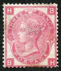 SG103 3d Rose plate 8 Mint (tone spots but large part gum) cat 625 pounds