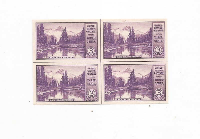 US SCOTT# 758, CENTER LINE BLOCK OF 4, MNH