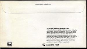 AANT-16 AUSTRALIA AAT 1983 ANTARCTIC ANTARCTICA STATION DAVIS SIR D MAWSON FDC  