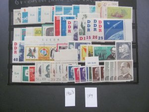 GERMANY DDR 1960'S MNH SETS VF/XF APPROX. $50 (196)