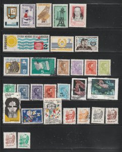 Uruguay Collection B, 127 Stamps - 4 Scans - All the stamps are in the scans.