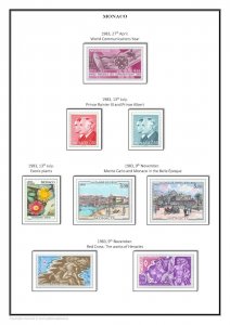 MONACO 1885 - 2021  PDF (DIGITAL) STAMP  ALBUM PAGES  (470 pages)