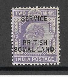 British Somaliland  Sc#08 2a Large 'D'  variety NH VF