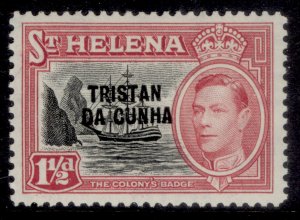 TRISTAN DA CUNHA GVI SG3, 1½d black & carmine, M MINT.