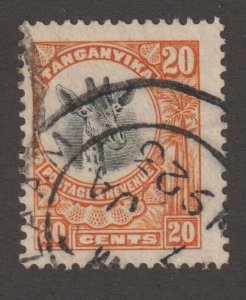 EDSROOM-17487 Tanganyika 15 Used SON Jan 1, 1923 Dar es Salaam Giraffe