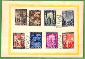 ZA1627 - VATICAN - STAMPS Saxon #132/39 Holy Year on SHEET 1950-