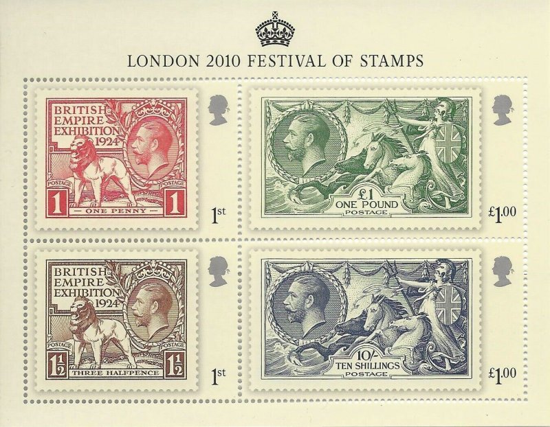 GB GV 2010 London Festival of Stamps Miniature Sheet SG MS3072 Unmounted Mint