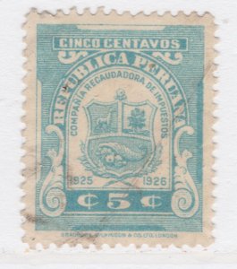 PERU Revenue Stamp Used Steuermarke Fiskal PEROU Timbre Fiscal A27P43F24883