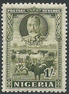 Nigeria # 45 George V - 1sh.  Cattle (1)  Mint NH