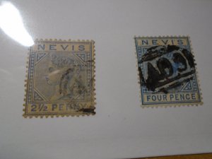 Nevis  #  25-26  used