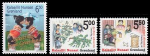 Greenland Scott 438, 439-440 (2004) Mint NH VF, CV $6.75 C