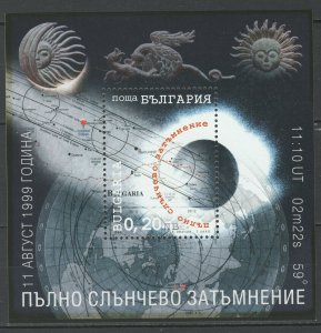 Bulgaria 1999 Solar Eclipse MNH Block