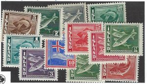 Iceland SC#217-228 Mint F-VF SCV$78.70...Great Value!