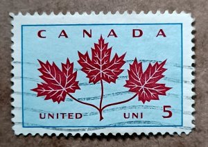 Canada #417 5c Three-Maple-Leaf Emblem USED (1964)
