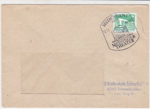 DDR 1984 Meininger Theater Building Slogan Cancel Window Stamps Cover Ref 27893