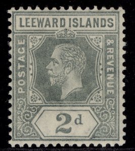 LEEWARD ISLANDS GV SG49, 2d slate grey, NH MINT.