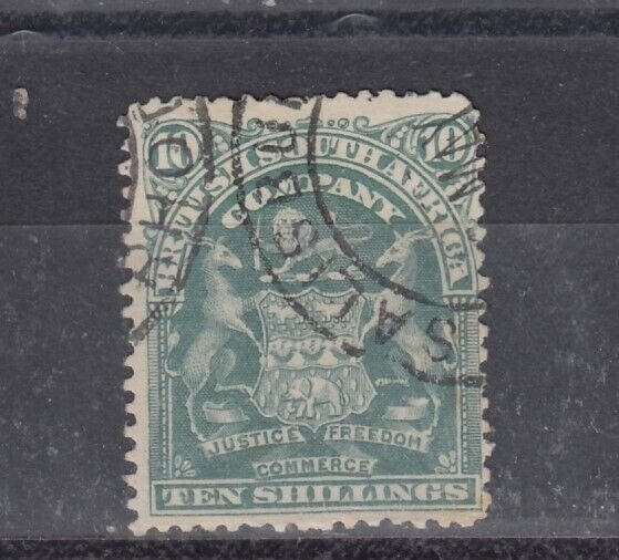 BSAC Rhodesia 1905 10/- SG112 Fine Used BP10829