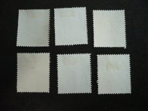 Stamps-Malaya Trengganu -Scott#110,112-116 - Used & MH Part Set of 6 Stamps