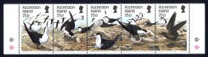 Ascension Sc# 453 MNH Strip/5 1988 Birds