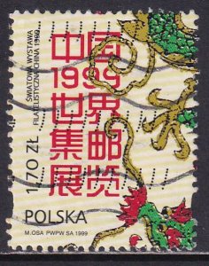 Poland 1999 Sc 3443a China World Philatelic Exhibition Stamp from SS Used