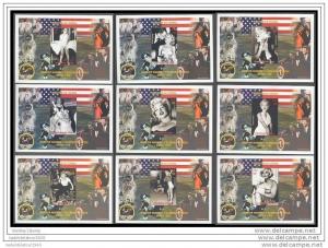 Niger 1999 Marilyn Monroe/J.F.Kennedy/Apollo XI Space 9 Souvenir Sheets Perf.MNH