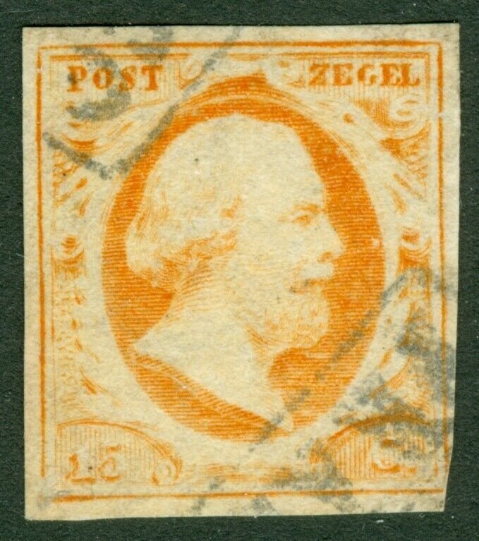 EDW1949SELL : NETHERLANDS 1852 Scott #3 Very Fine, Used. Catalog $125.00.