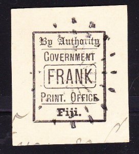 Fiji FRANK By Authority Levuka - clipping