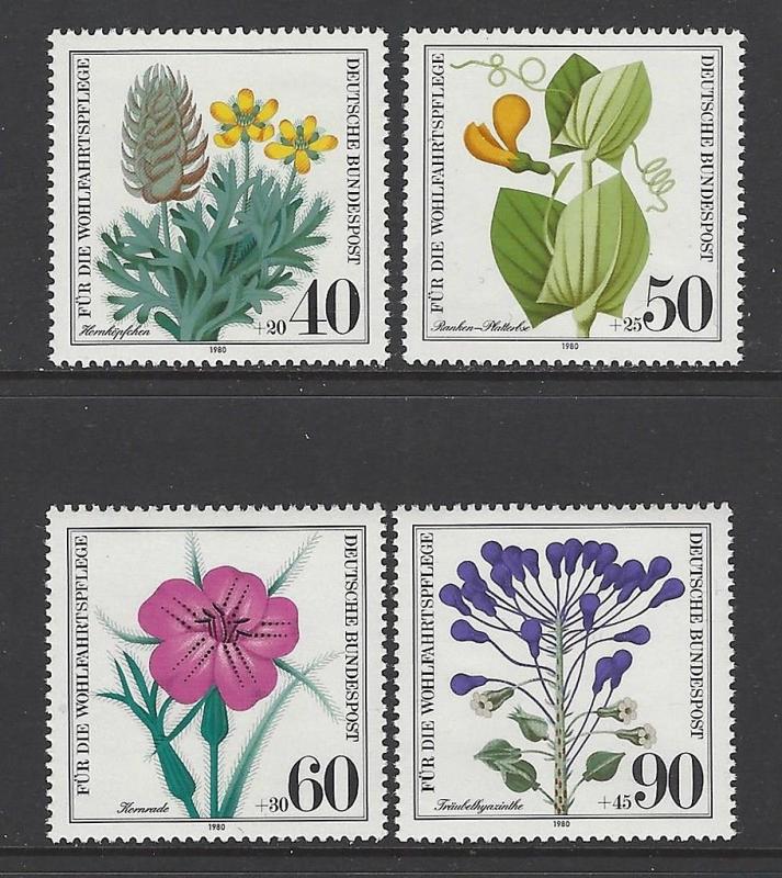 Germany 1980 Wildflowers VF MNH (B577-80)