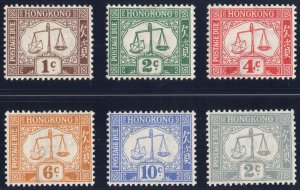 Hong Kong Postage Due 1923 &1938 Unused SC J1-J6