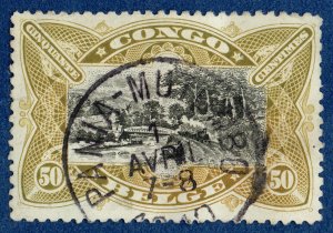 [st4016] BELGIAN CONGO 1910 Scott#52 used with PANIA-MUTOMBO cancel VERY NICE