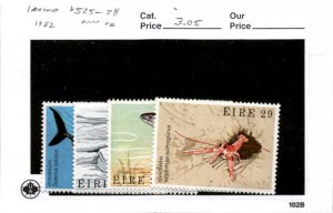 Ireland, Postage Stamp, #525-528 Mint NH, 1982 Fish, Shark (AB)