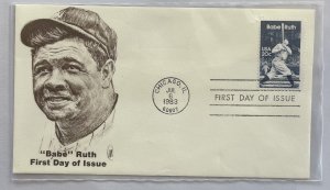 US 1983 Babe Ruth Cachet First Day Cover