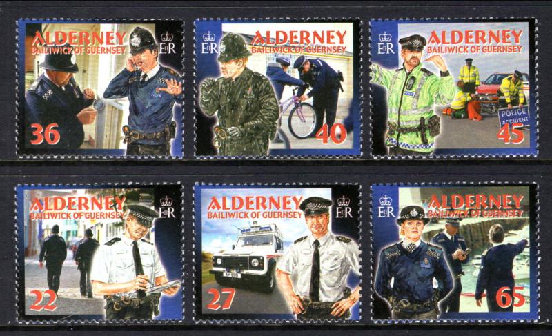 Alderney 215-220 Police MNH VF