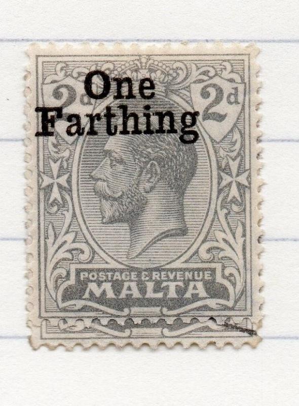 Malta 1923 Early Issue Fine Mint Hinged 1F. Surcharged 205747