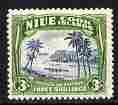 Niue 1938 Cook Islands Canoe 3s blue & yellowish gree...