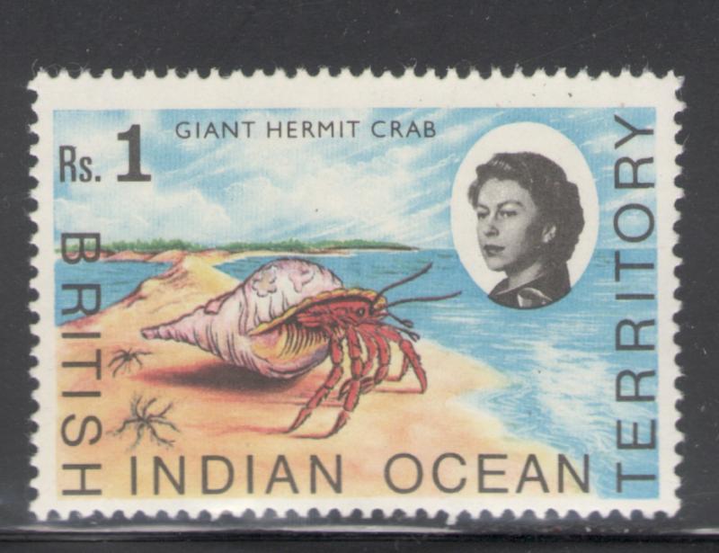 BIOT 1968 Giant Hermit Crab 1r Scott # 28 MNH